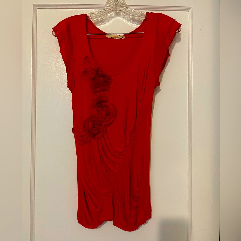 Red Top. Anthropology, Pins and Needles Brand, Small